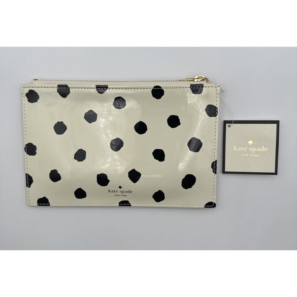 Kate Spade New York Spotty Dot Pencil Pouch Cosmetic Case New with Tags NWT